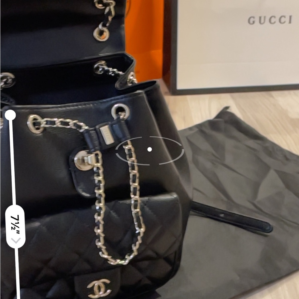 Chanel Black Quilted Leather Backpack - Picture 5 of 12
